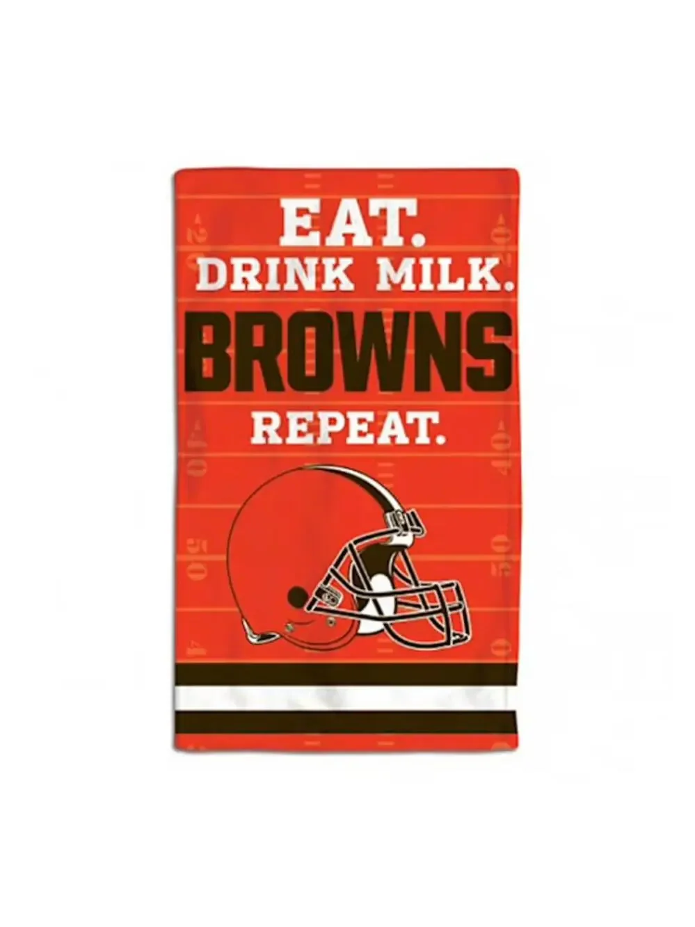 [Cleveland Browns] Football Orange Eat Drink Milk Repeat NFL Burp Cloth NWT Baby